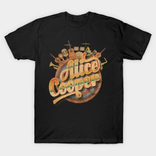 Tour Music Designs Vintage Retro - Alice Cooper T-Shirt